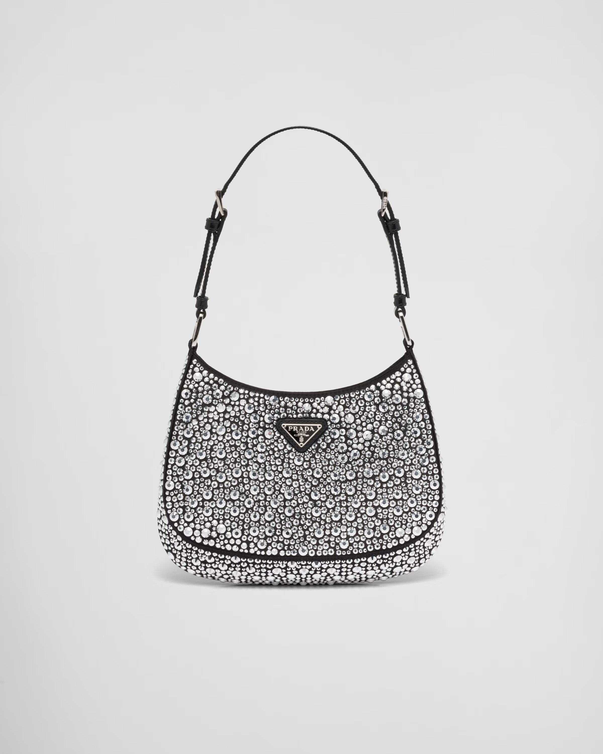 Prada Cleo satin bag with crystals | Prada Spa US