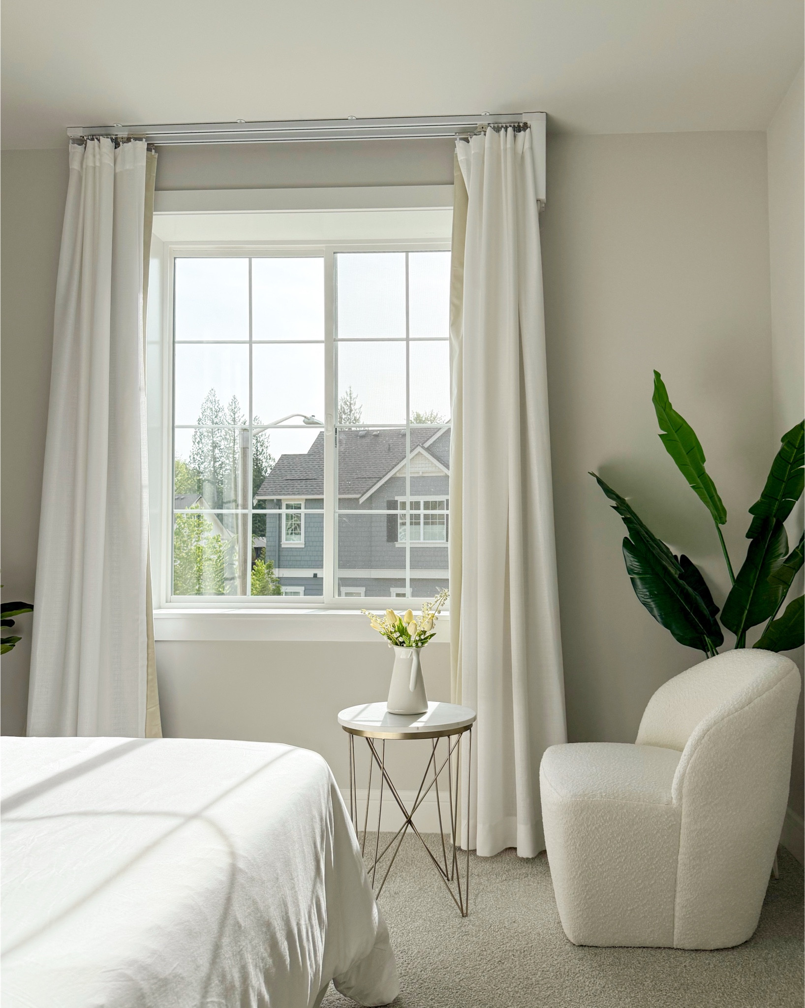 $9 Custom curtain hack = Amazon Drapes + hemming tape = Luxury on a budget 