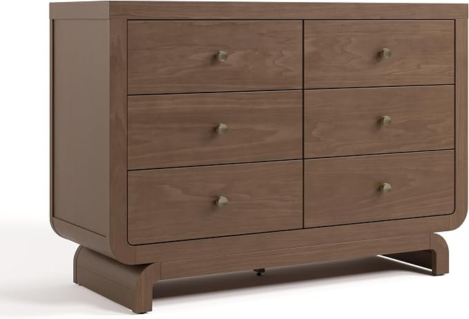 Storkcraft Santorini 6 Drawer Double Dresser (Hazelnut) - GREENGUARD Gold Certified, Interlocking... | Amazon (US)