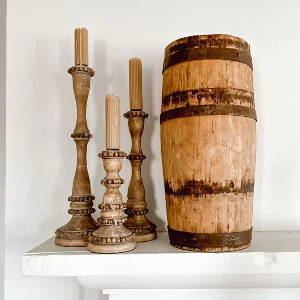 Beaded Taper Candle Holders Set of 3 | Antique Farm House