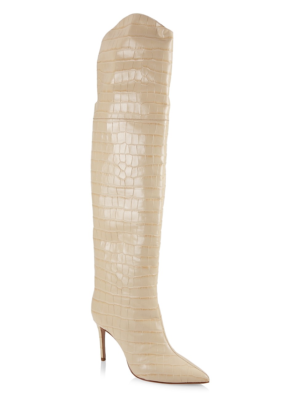 Maryana Crocodile-Embossed Leather Over-The-Knee Boots | Saks Fifth Avenue