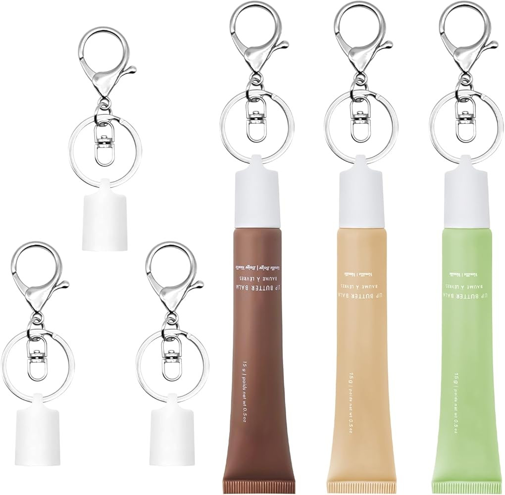 Lip Gloss Holder Keychain,Keychain Cap Compatible with Summer Fridays 0.5 oz & LANGIGE 0.35 oz Li... | Amazon (US)