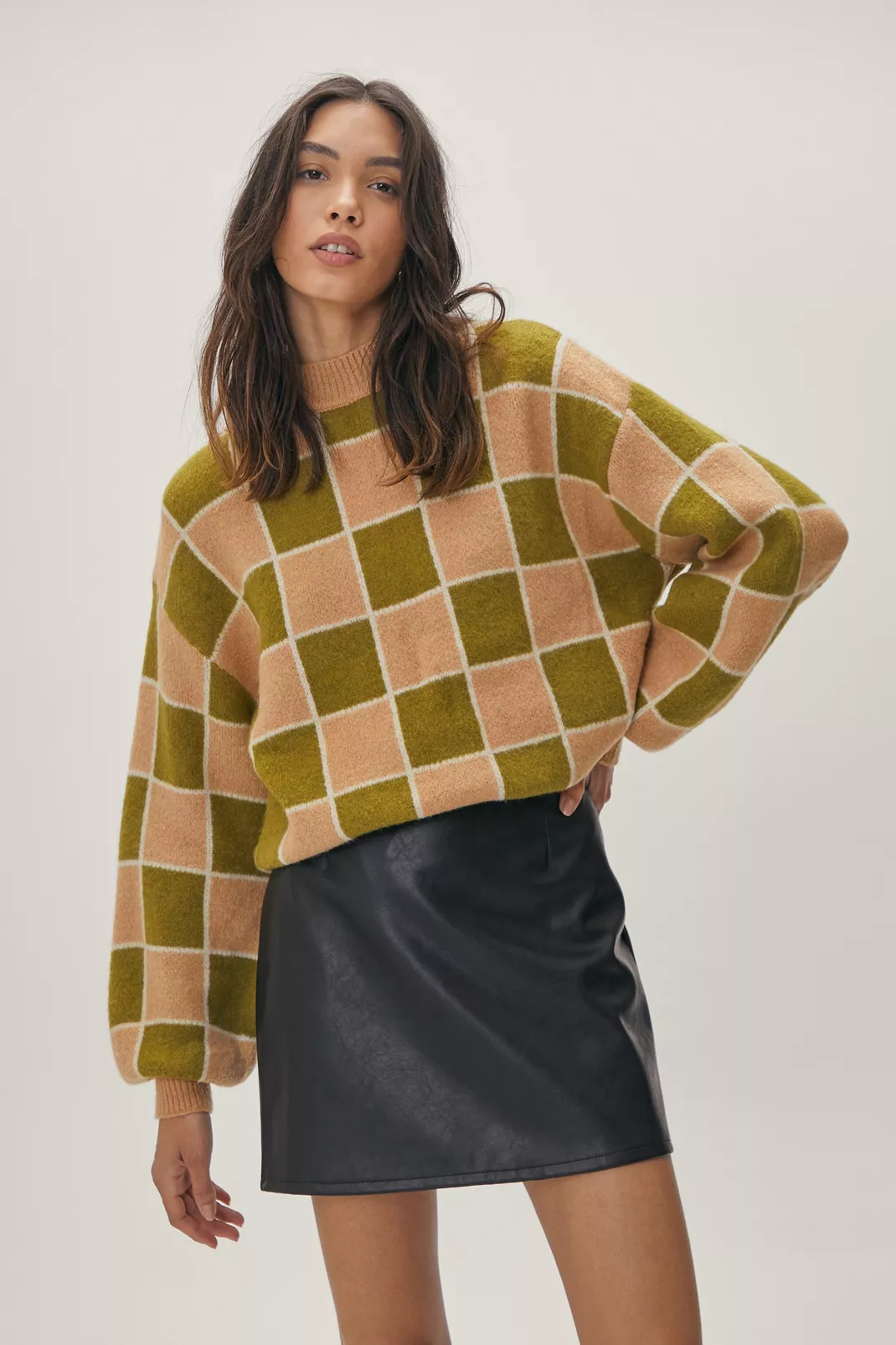Colourblock Square Patch Knitted Jumper | Nasty Gal (US)