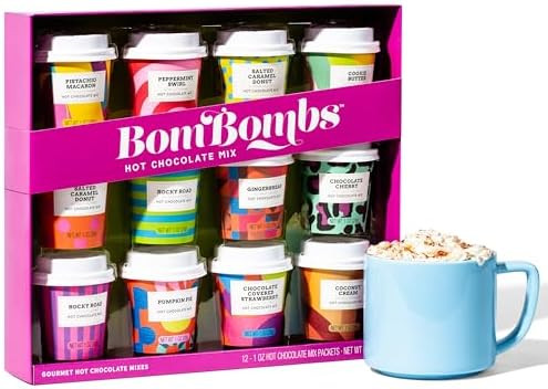 BomBombs, Hot Chocolate Mix Gift Set with Mini Cup Packaging, Dessert Flavors Include Rocky Road,... | Amazon (US)