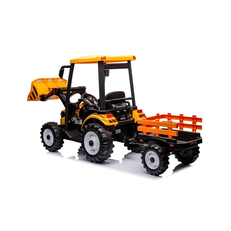 Freddo 24 Volt 1 Seater Tractors / Construction Battery Powered Ride On Toy with Remote Control | Wayfair North America