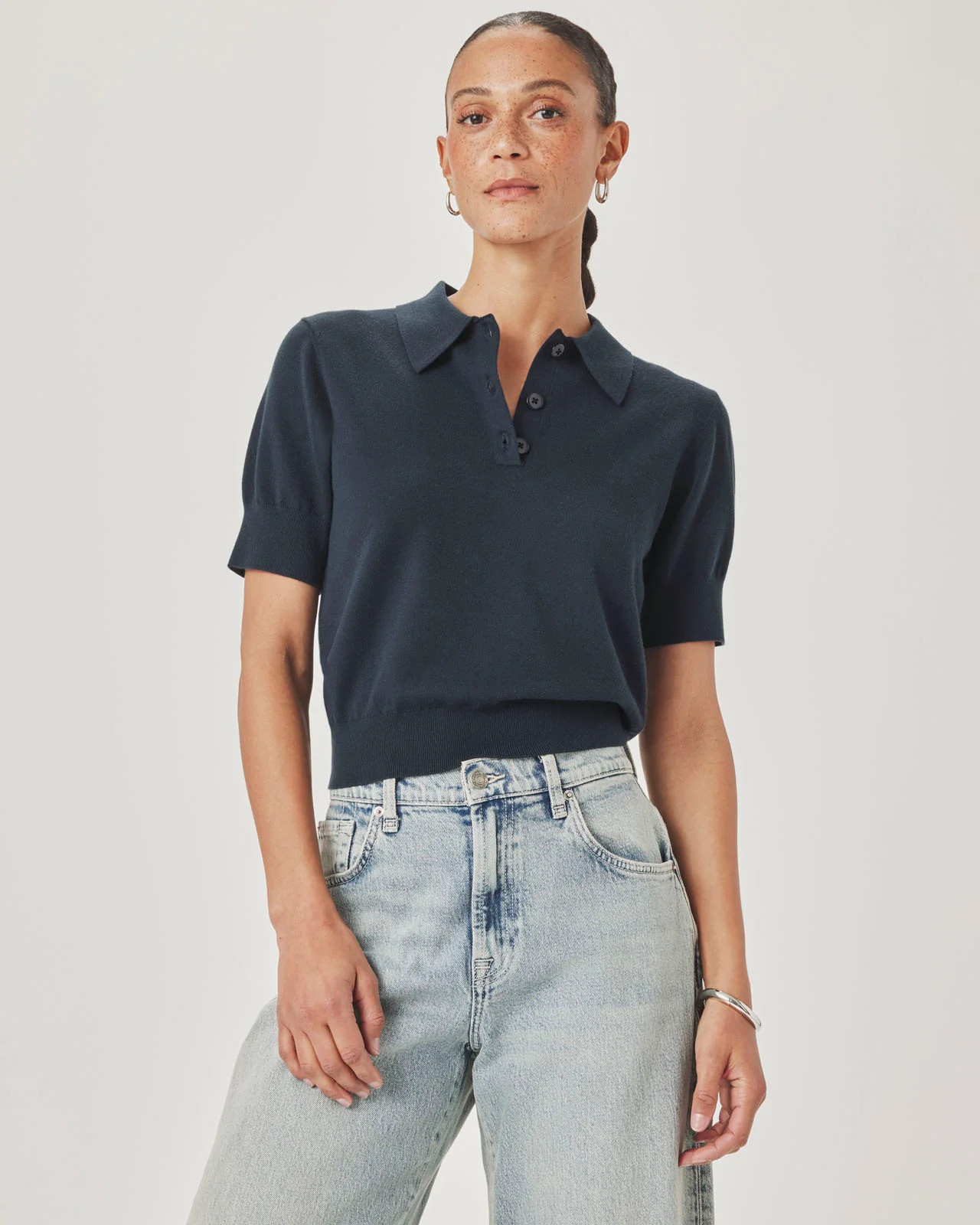 Christa Polo Short Sleeve Sweater | Splendid