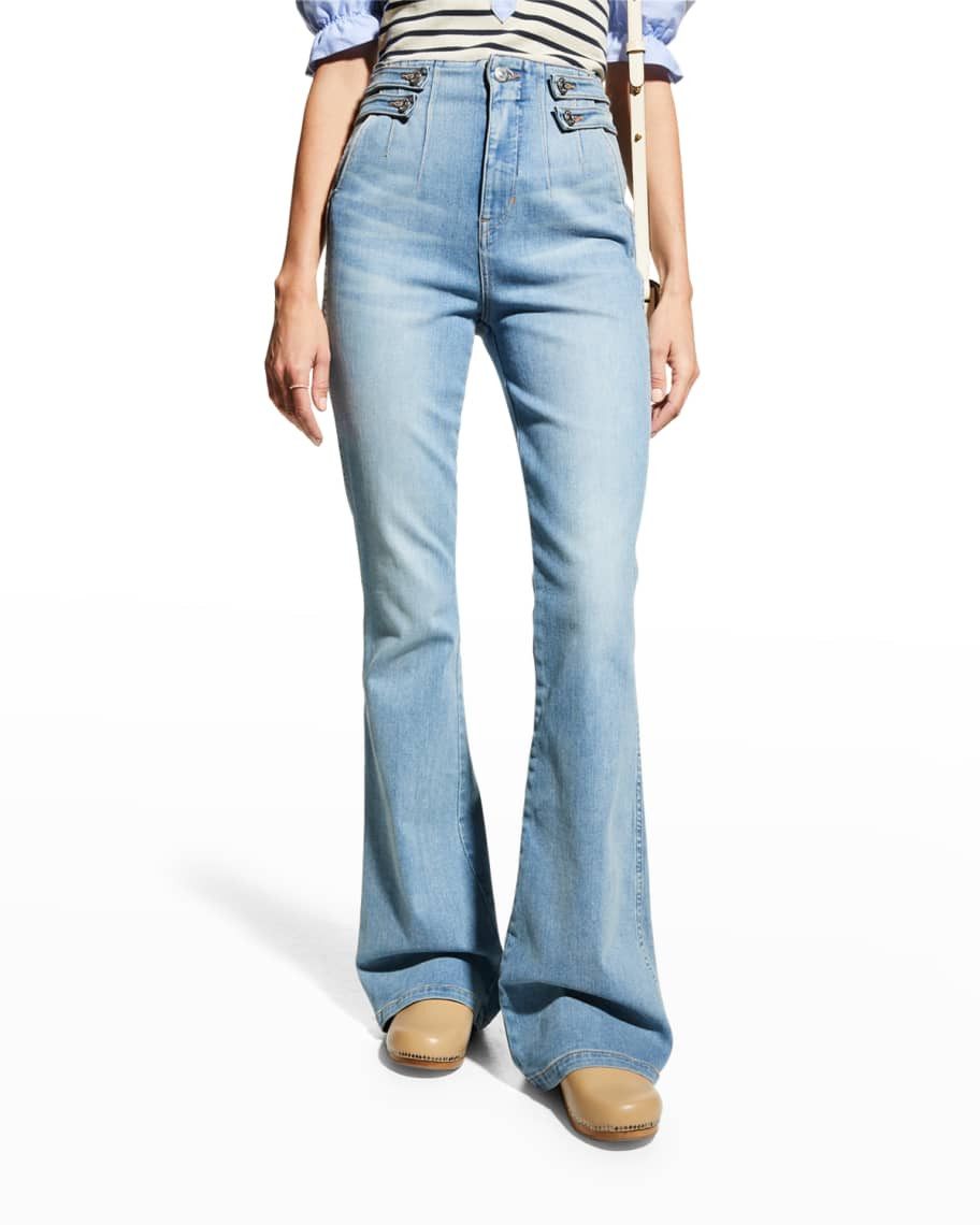 Veronica Beard Jeans Beverly High-Rise Flare Jeans | Neiman Marcus