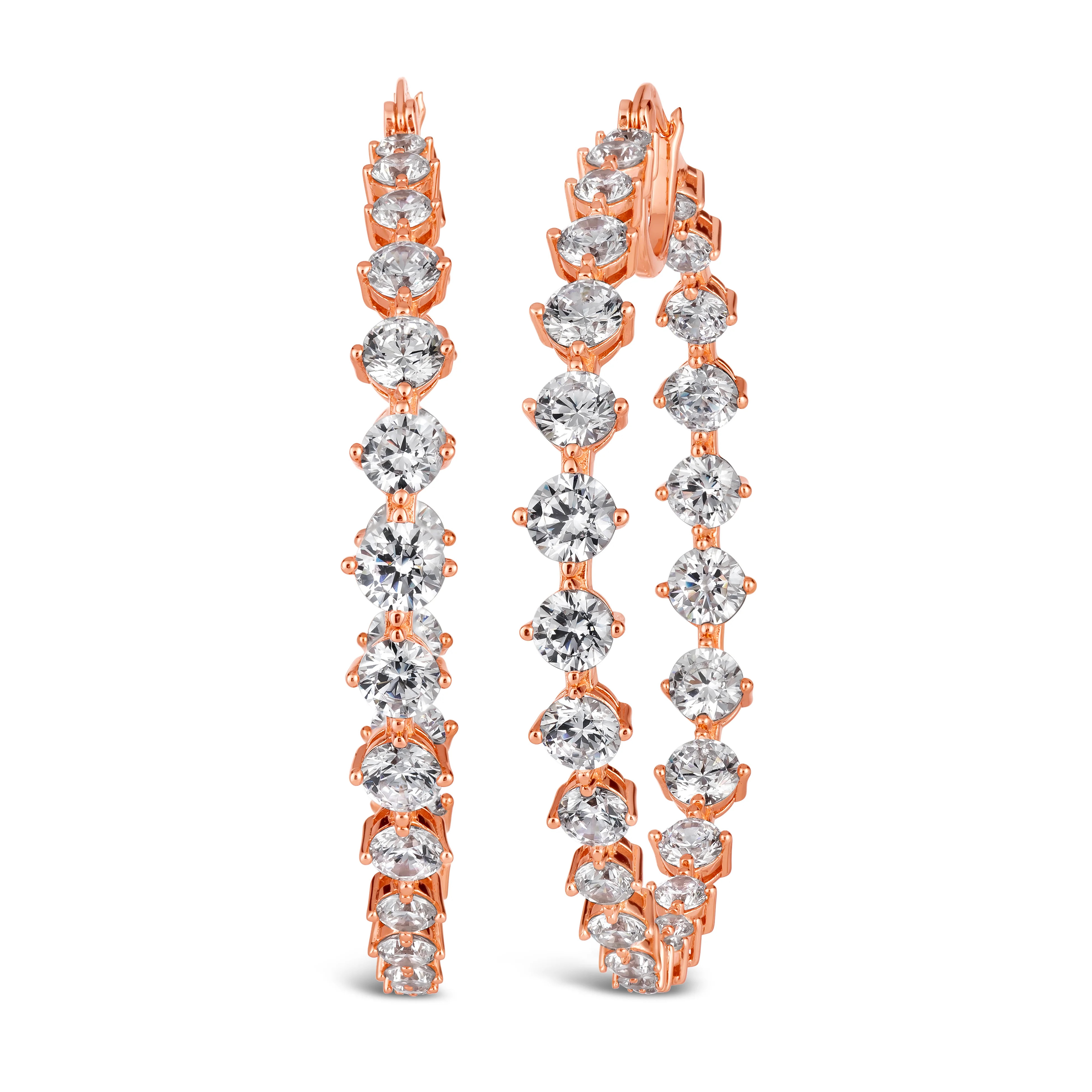 Anna Zuckerman Jennifer XL Inside Out Diamond Crystalline Hoops | Anna Zuckerman