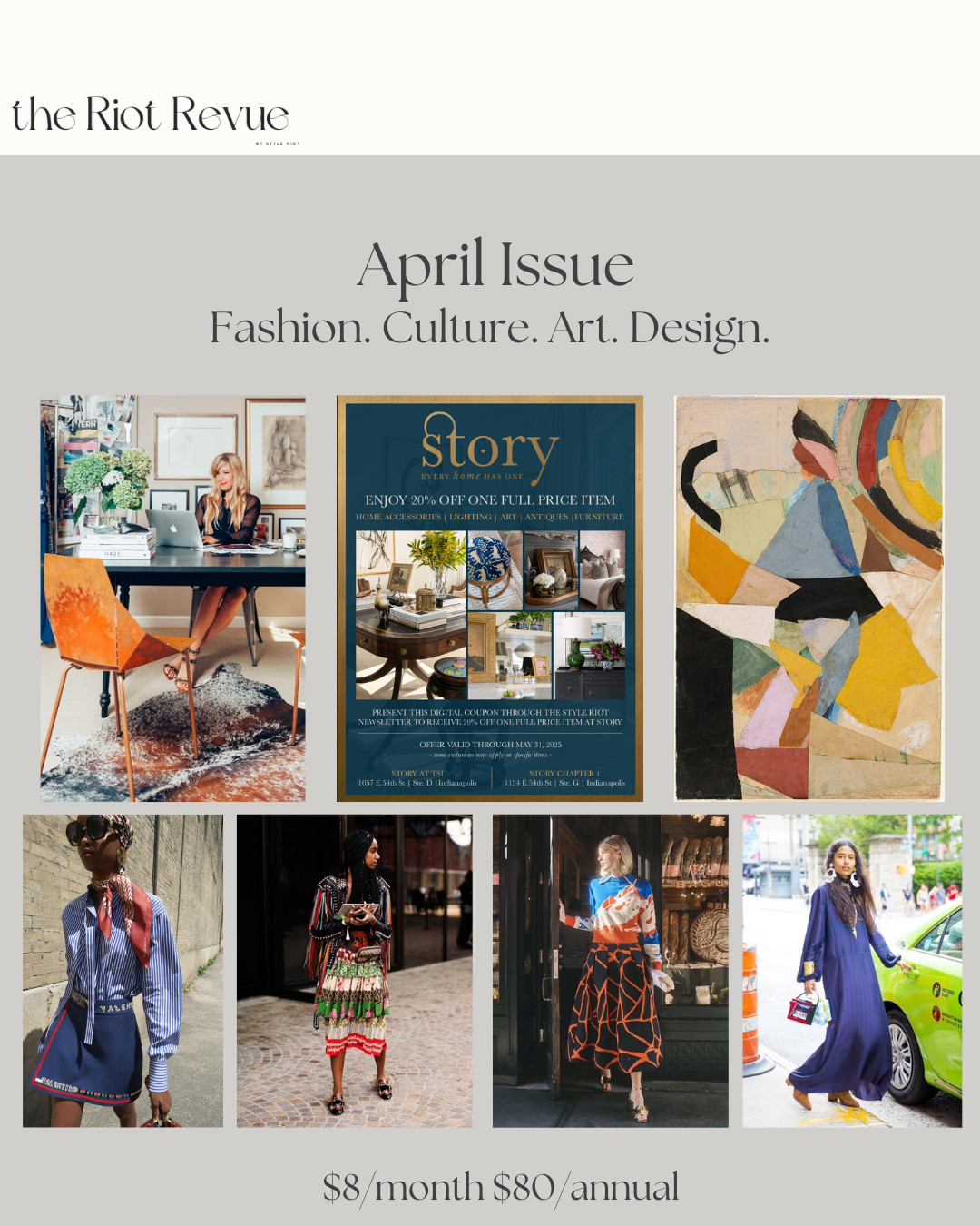 The Riot Revue April Issue is live and every look is ready to shop right here on LTK. From trend-forward pieces to polished staples and playful spring statements, this edit is your shortcut to a fresh, fashion-filled season — all curated with the Style Riot vibe in mind.

Want more where that came from? Follow @the_styleriot on Instagram for daily fashion content, styling ideas, and a behind-the-scenes peek into everything I’m loving right now. And for the full experience — fashion, art, culture, beauty, and fun delivered to your inbox each month — don’t forget to subscribe to The Riot Revue.

Shop the issue, stay inspired, and make style feel exciting again. 

 #LTKSeasonal #LTKParties #LTKStyleTip