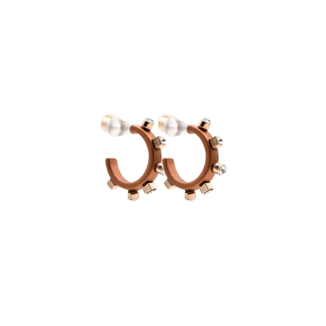 Metal Huggie - Copper Hoop Earring | Smith and Co. Jewel Design