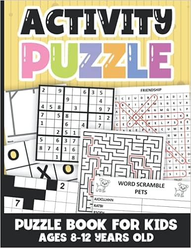 Activity Puzzle Book For Kids Ages 8-12 Years Old: Sudoku, Mazes, Word Search, Tic-Tac-Toe, Word ... | Amazon (US)