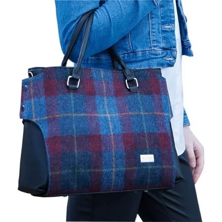 Stylish Irish Plaid Handbag, Made in Ireland, Blue & Red | Walmart (US)
