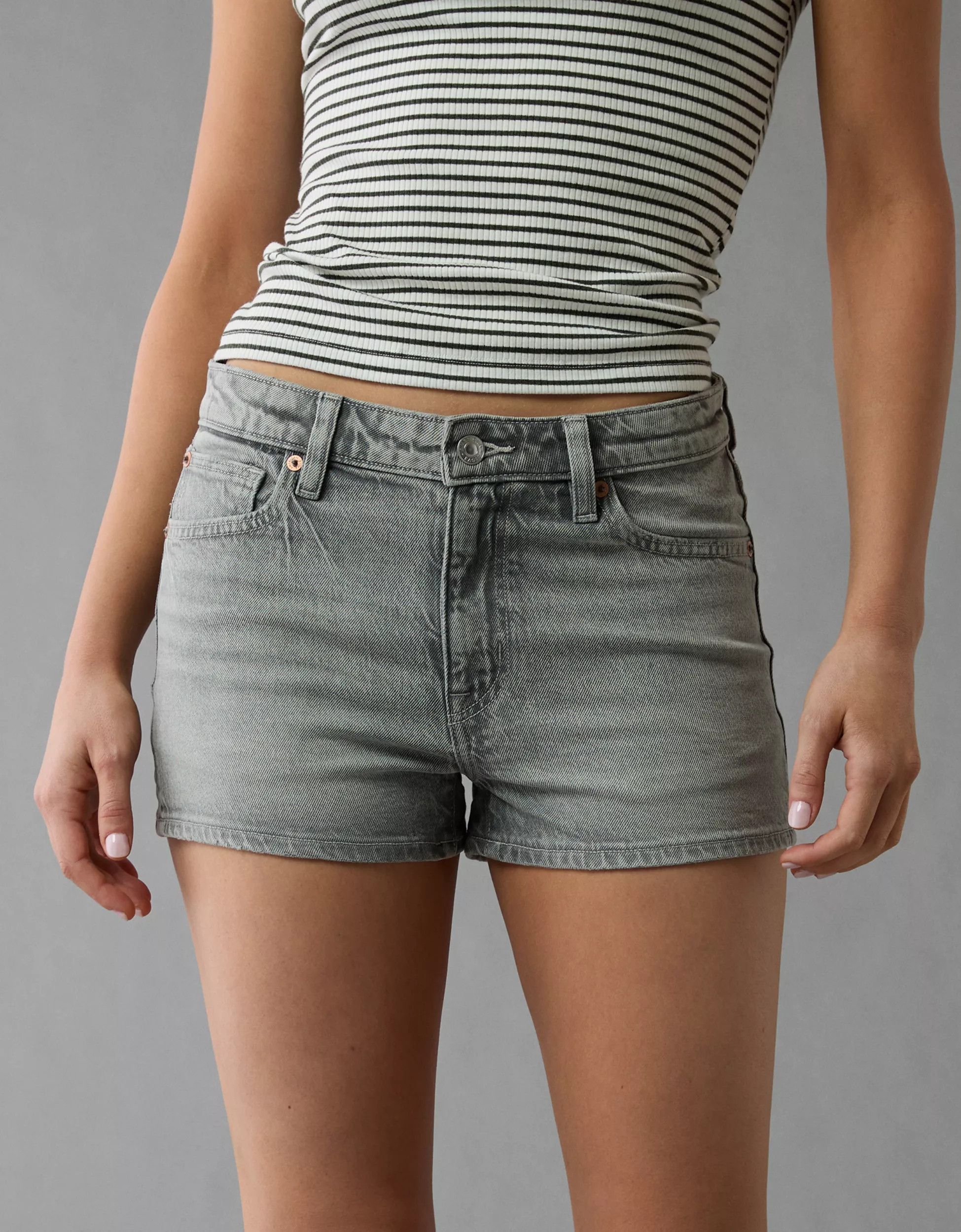AE Stretch Denim Perfect Shortie | American Eagle Outfitters (US & CA)