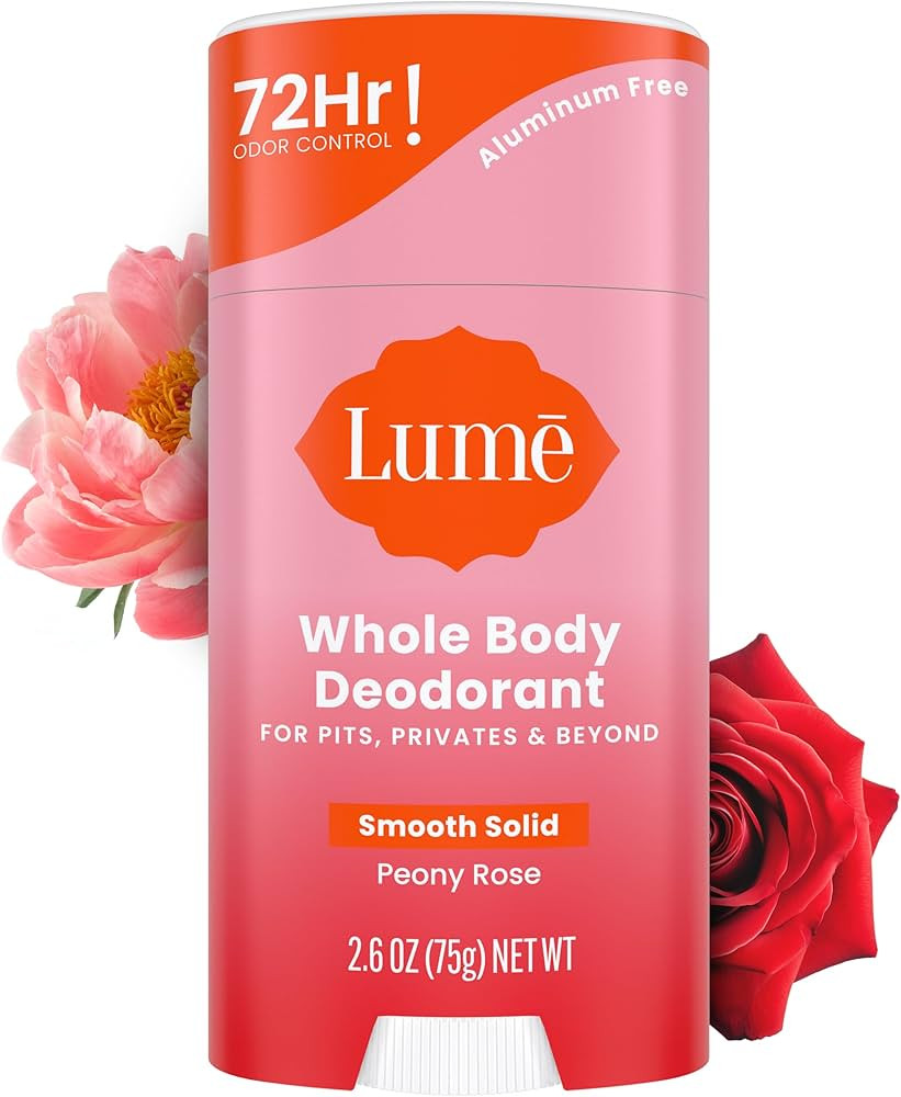 Lume Whole Body Deodorant - Smooth Solid Stick - 72 Hour Odor Control - Aluminum Free, Baking Sod... | Amazon (US)