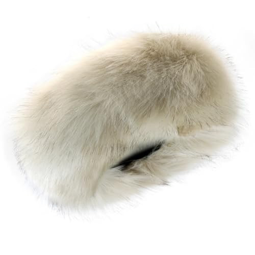 RANOME Faux Fur Headband for Women Elastic Fuzzy Thick Earmuffs Winter Headwrap Ear Muffs Furry Ear Warmers Cold Weather (Apricot) | Amazon (US)