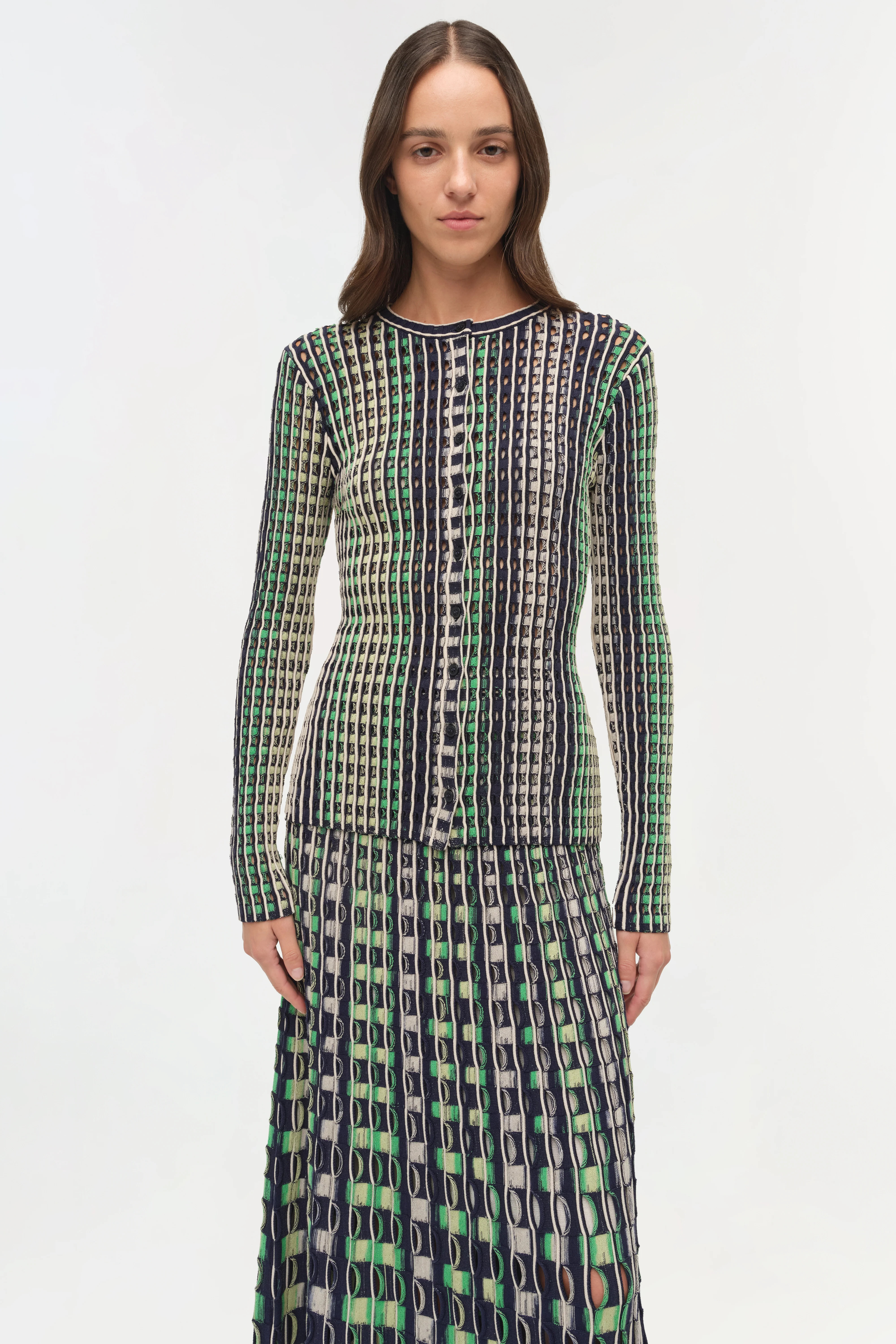 Drue Eyelet Knit Midi Skirt | Simkhai