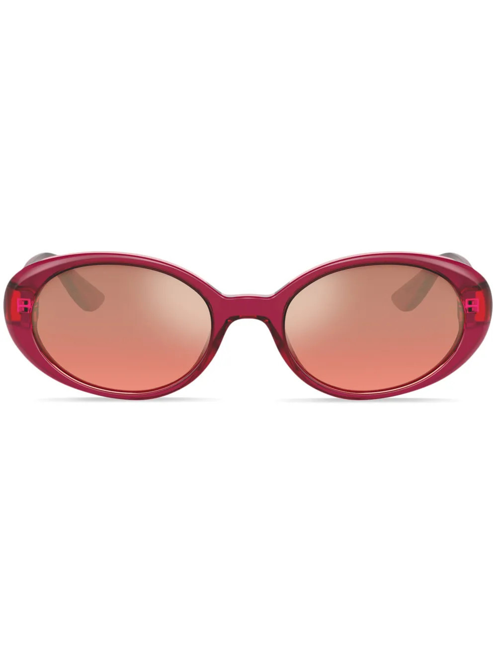 Dolce & Gabbana Eyewear Re-Edition oval sunglasses - Red | Farfetch Global