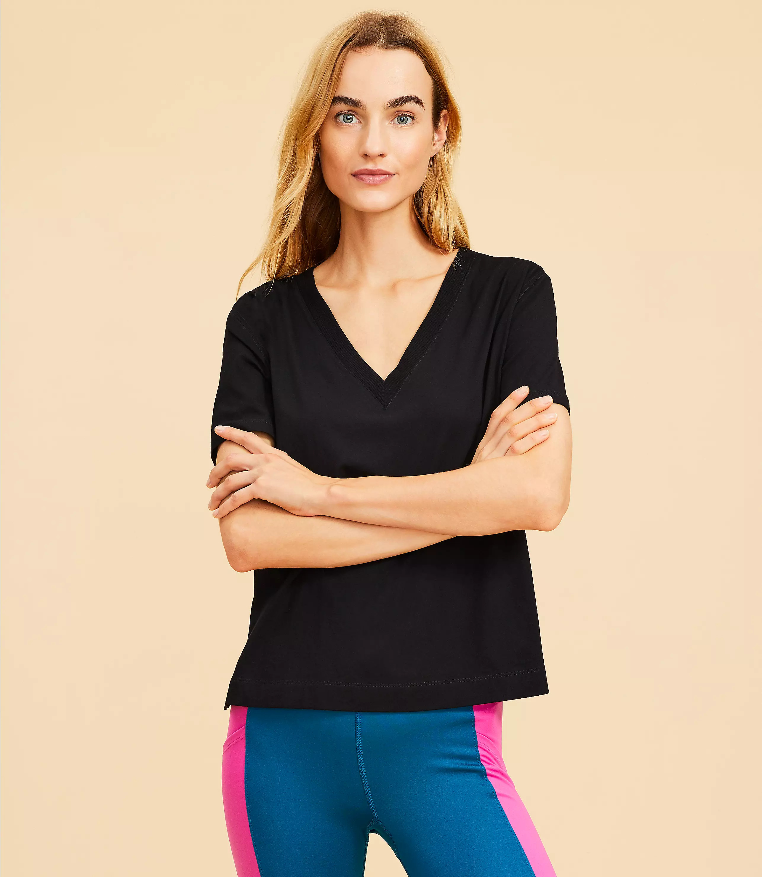 Lou & Grey Chill Soft Jersey V-Neck Tee | LOFT