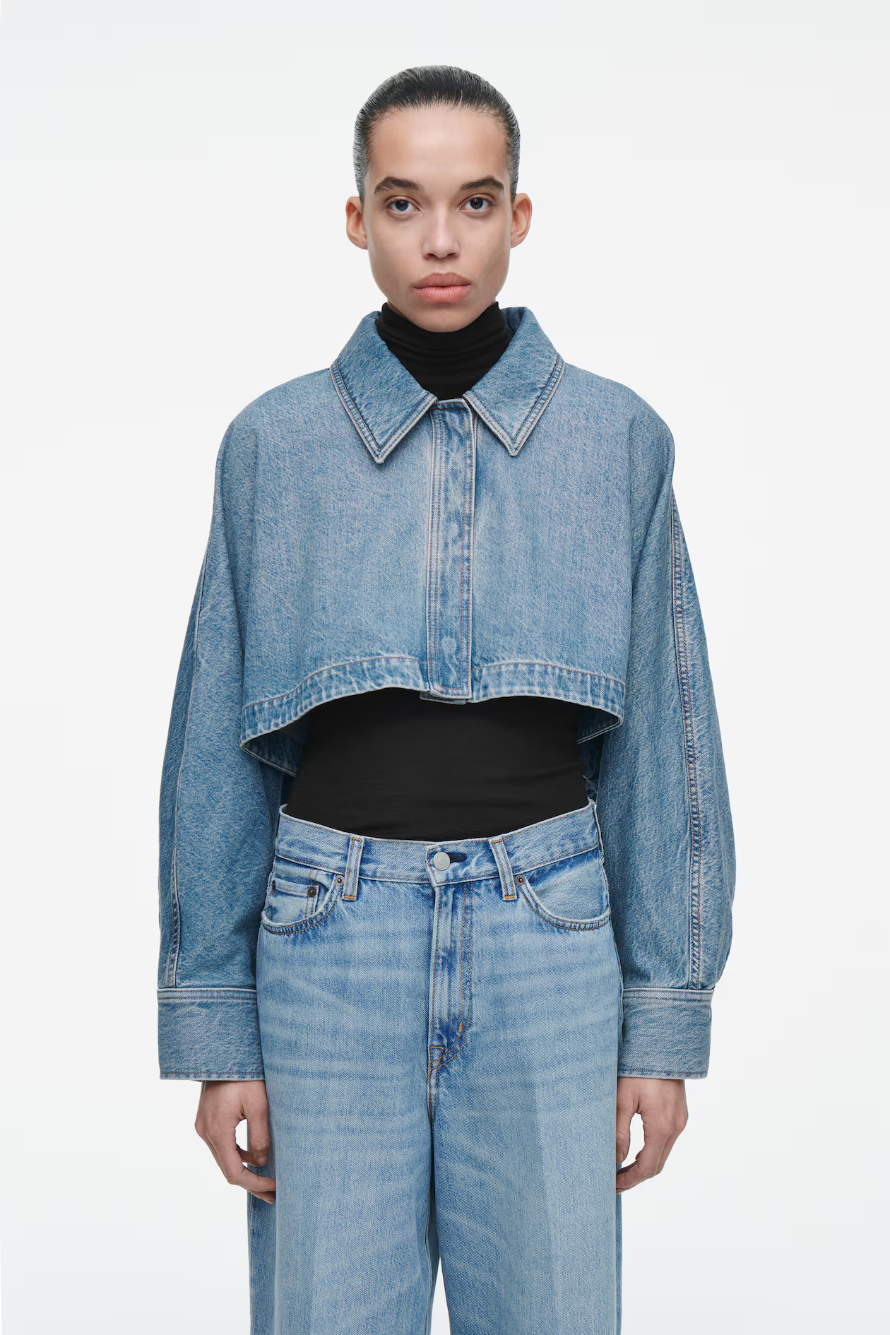 CROPPED DENIM JACKET | H&M (UK, MY, IN, SG, PH, TW, HK)