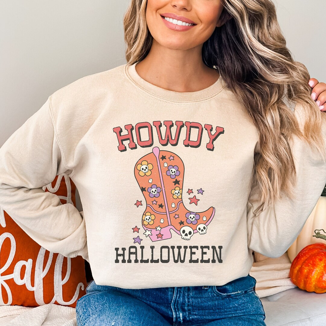 Howdy Witches Sweatshirt, Pin up Witch, Spooky Sweatshirt, Halloween Sweatshirt, Halloween Gift, ... | Etsy (US)