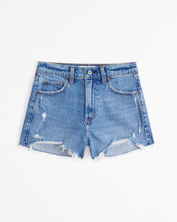 Women's High Rise Mom Short | Women's Bottoms | Abercrombie.com | Abercrombie & Fitch (US)