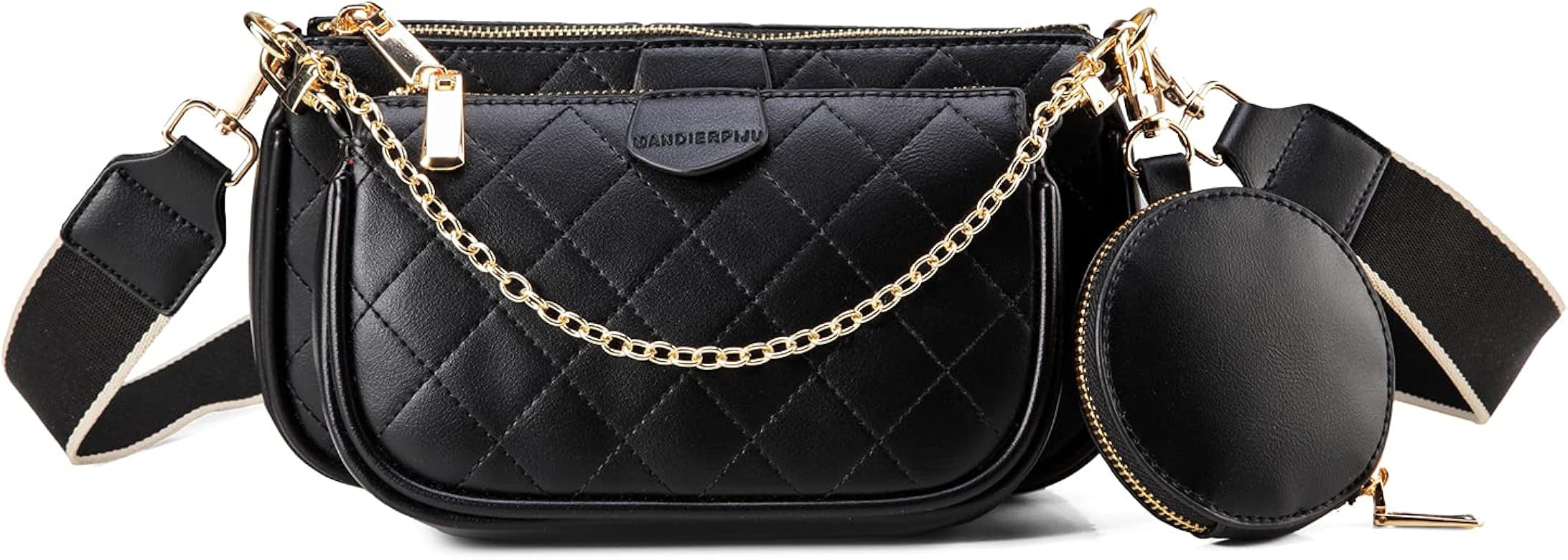 Small Rhombic Crossbody Bags for including 3 Size Bag Women Multipurpose Golden Zippy Handbags wi... | Amazon (US)