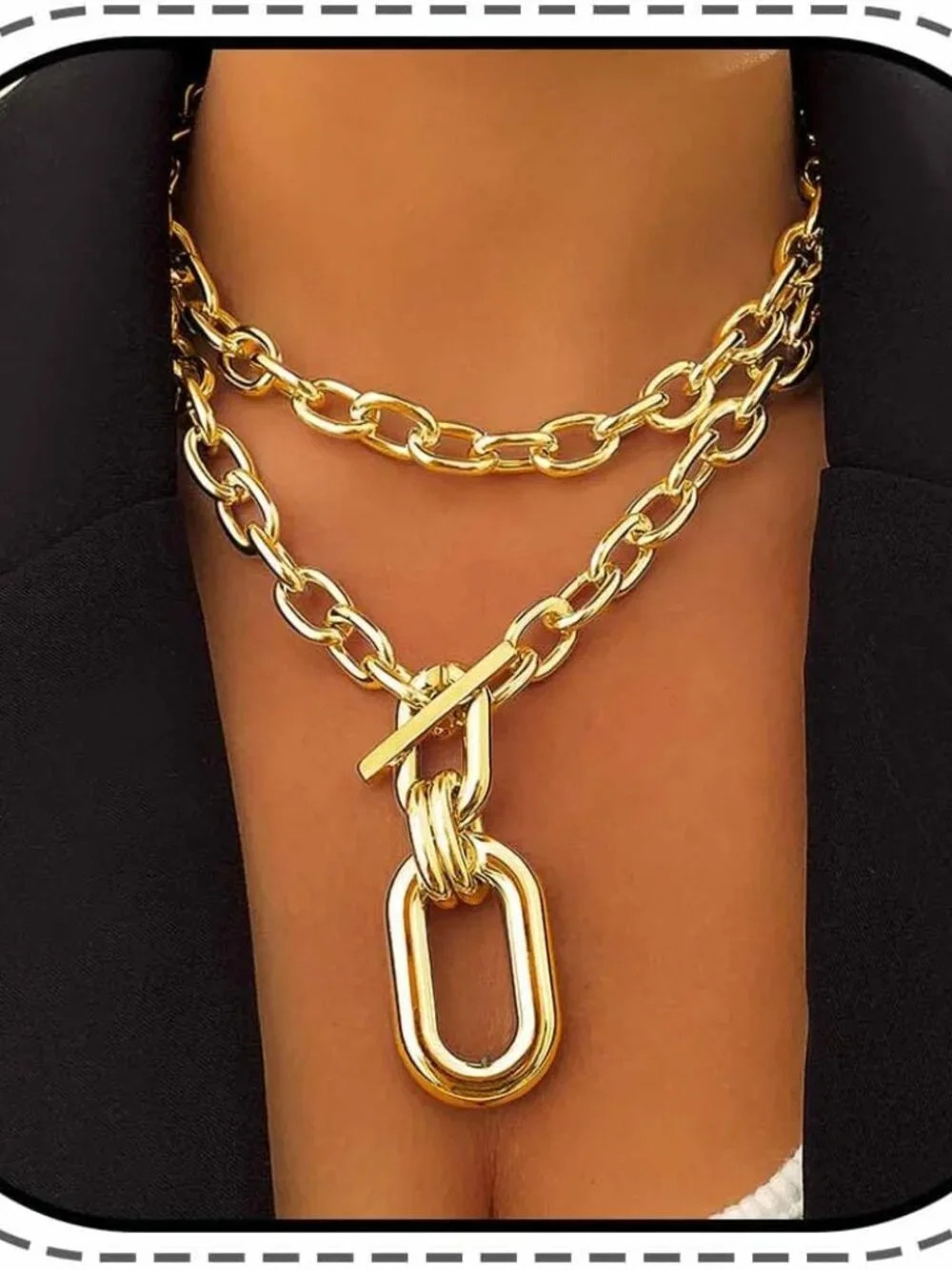 Chunky Gold Necklace Cuban Link Chain Punk Hip-hop Necklaces for Women | Poshmark