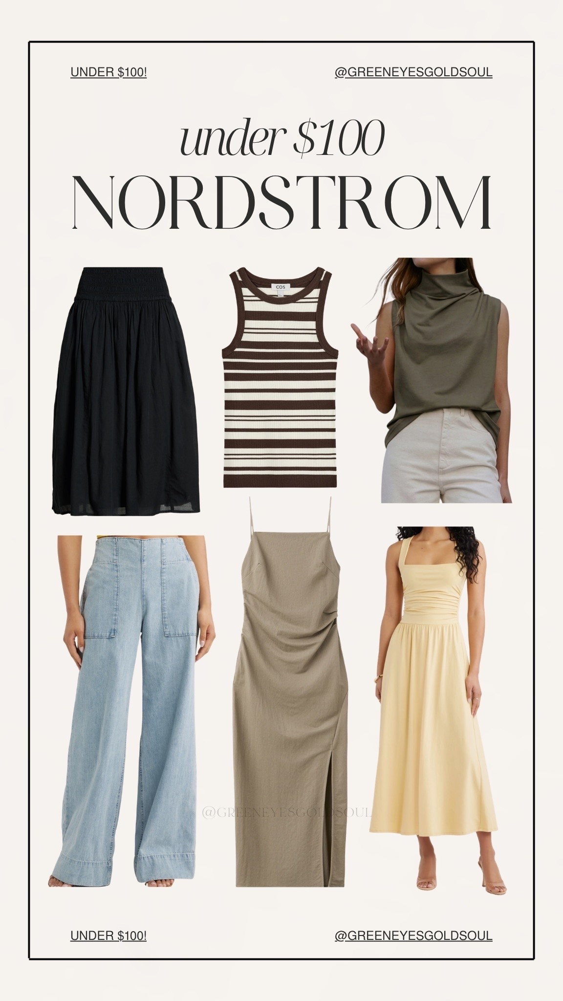 Nordstrom finds under $100 that look far more expensive 🤍

I rounded up a few elevated pieces that are perfect for building a timeless summer wardrobe—easy dresses, flattering denim, versatile tops, and classic neutrals you’ll reach for on repeat. These are the kind of pieces that mix effortlessly with what you already own and work for everything from vacation to everyday wear.

Shop all my favorites through the link in my LTK!

#NordstromFinds #NordstromStyle #SummerStyle #CapsuleWardrobe #NeutralStyle #ClassicStyle #AffordableFashion #SummerOutfits #LTKStyle #LTKFashion

Nordstrom finds, Nordstrom under $100, affordable fashion finds, summer capsule wardrobe, neutral outfit ideas, classic style, elevated basics, chic summer outfits, timeless fashion, summer dresses, wide leg denim, striped tank top, minimalist style, vacation outfits, effortless style, everyday fashion, elevated casual outfits, Nordstrom clothing, women’s fashion finds, affordable luxury style

#LTKootd #LTKSeasonal #LTKSaleAlert
