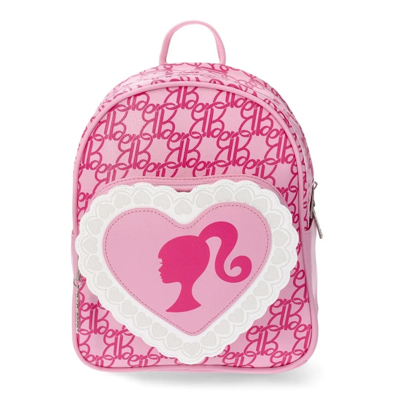 Barbie Heart Pocket Women's 10.5" Mini Backpack, Pink | Walmart (US)