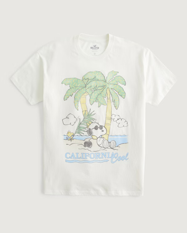 Oversized Snoopy Graphic Tee | Hollister (US)