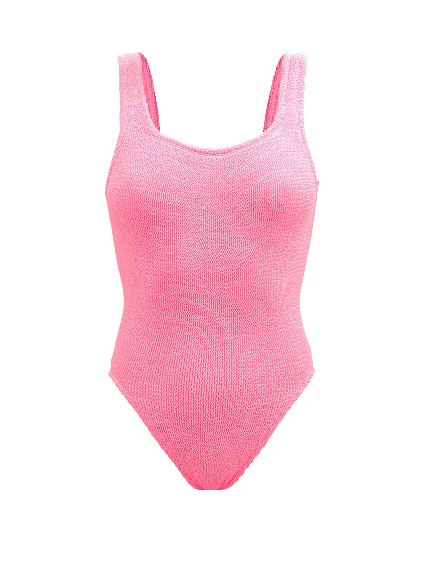 Square-neck crinkle-knit swimsuit | Hunza G | Matches (US)