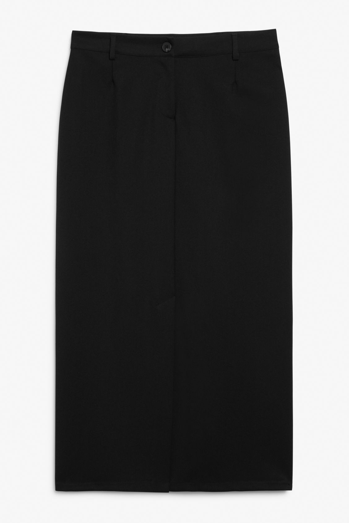Tailored midi pencil skirt - Black | Monki