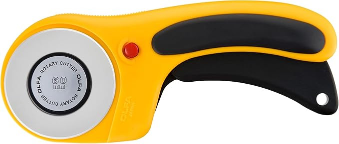 OLFA 60mm Ergonomic Rotary Cutter (RTY-3/DX) - Rotary Fabric Cutter w/Blade Cover & Squeeze Trigg... | Amazon (US)