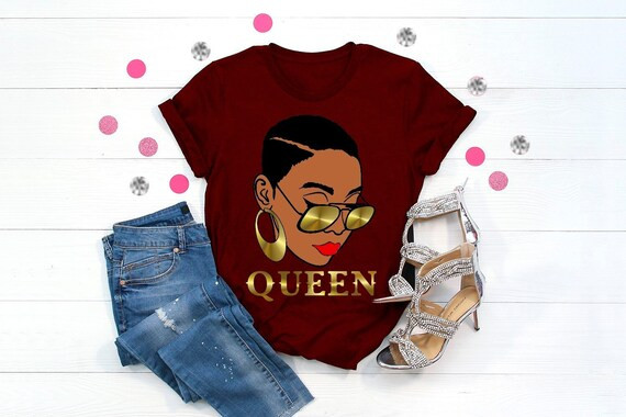 African American Short Black Hair Woman Graphic Tee Shirt  | Etsy | Etsy (US)