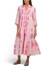 Saffi Long Sleeve Block Print Maxi Dress | TJ Maxx