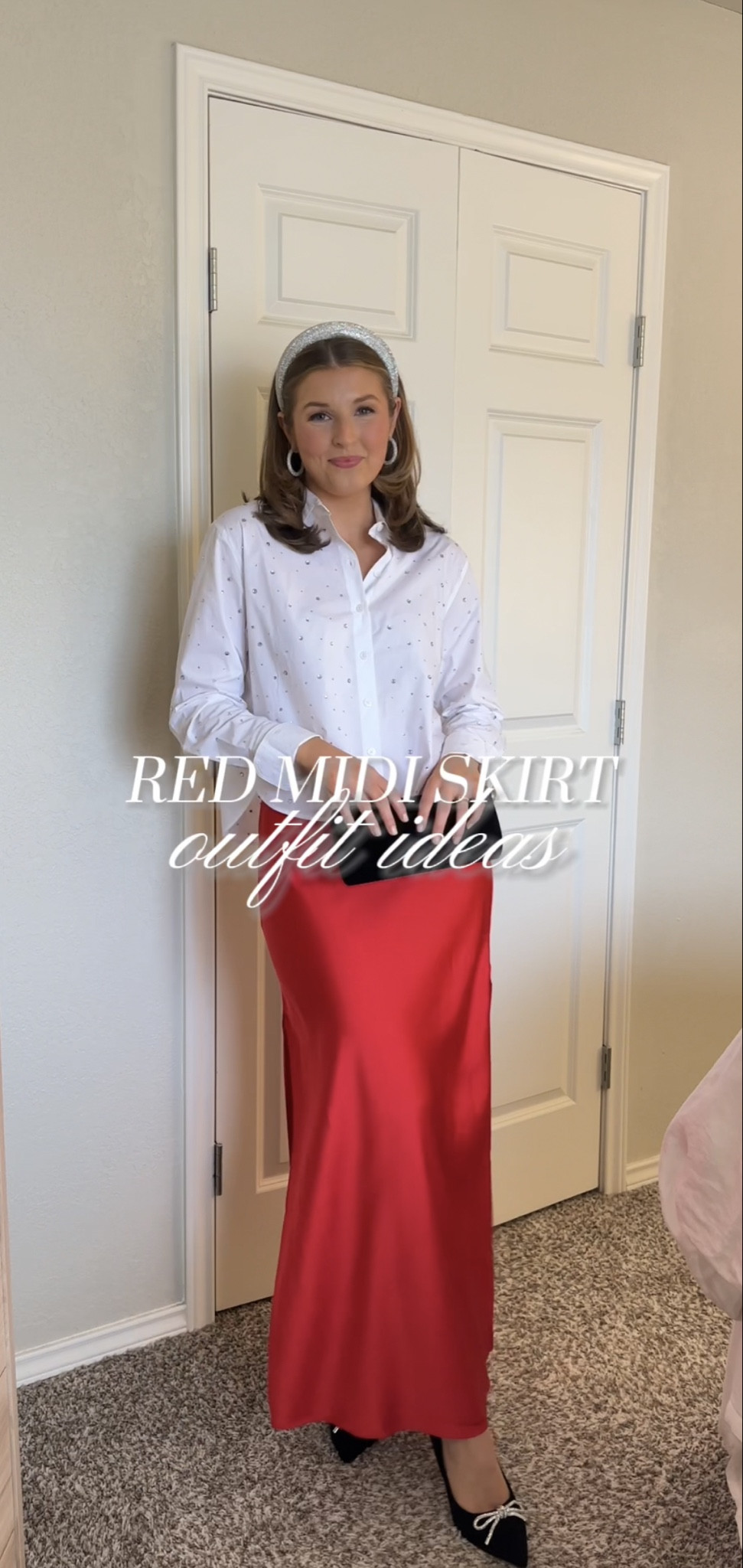 Red midi skirt outfit ideas! I’m wearing an XS in everything! Linked same + similar items for those that are old!

Holiday party outfit // holiday party style // midi skirt // 

#LTKparties #LTKHoliday #LTKSeasonal