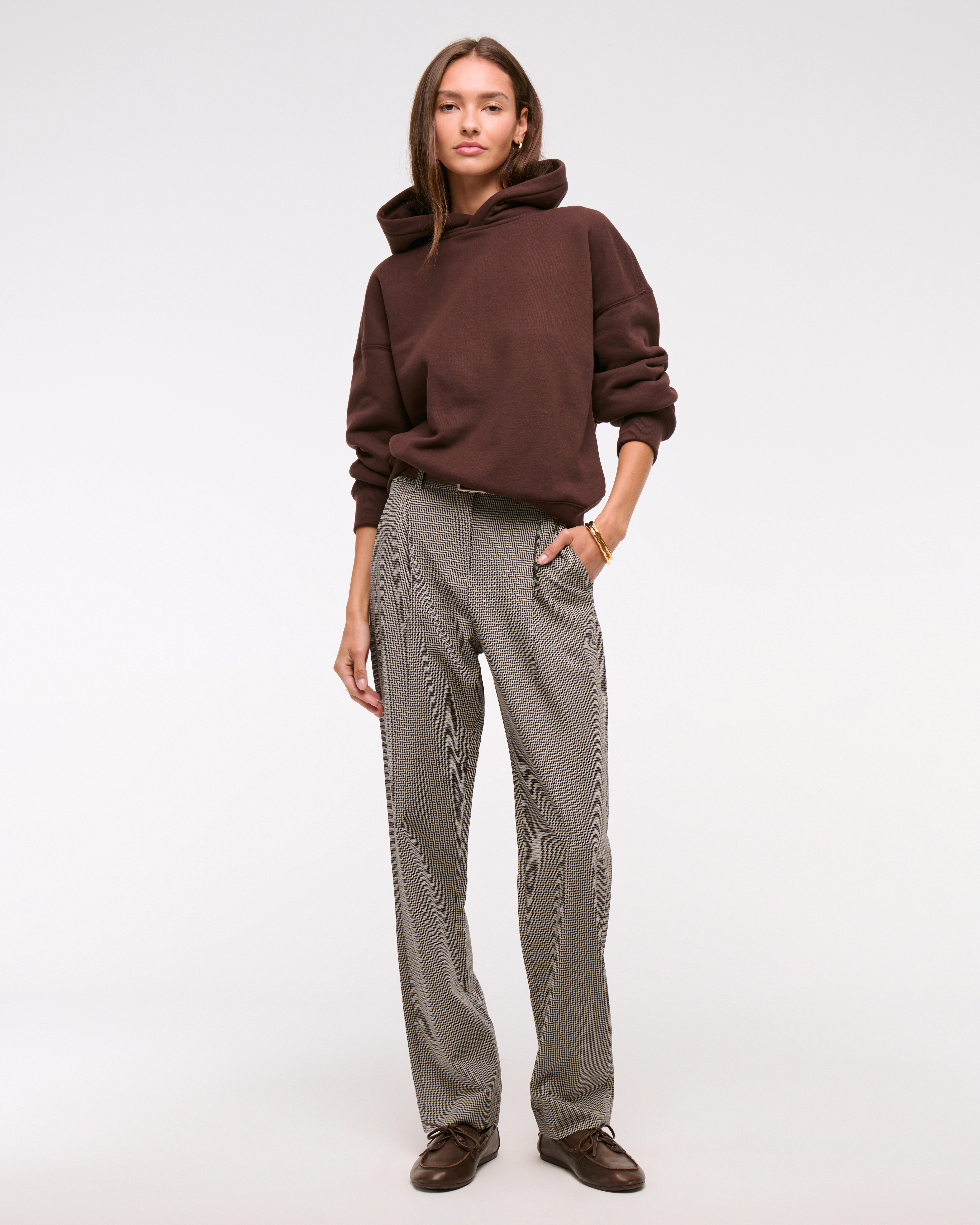 A&F Quinn Tailored Straight Pant | Abercrombie & Fitch (US)
