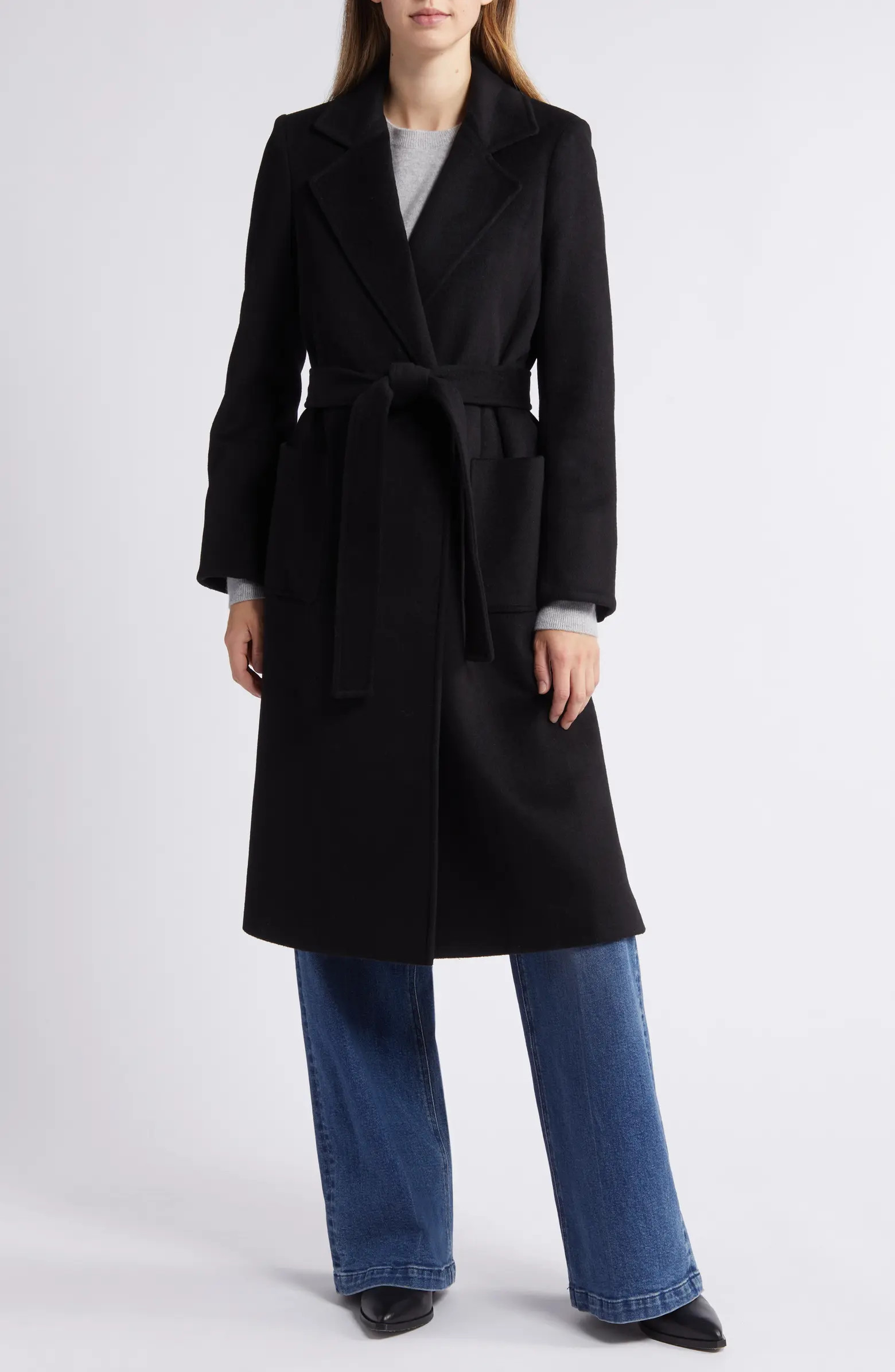 Sam Edelman Wool Blend Wrap Coat | Nordstrom | Nordstrom
