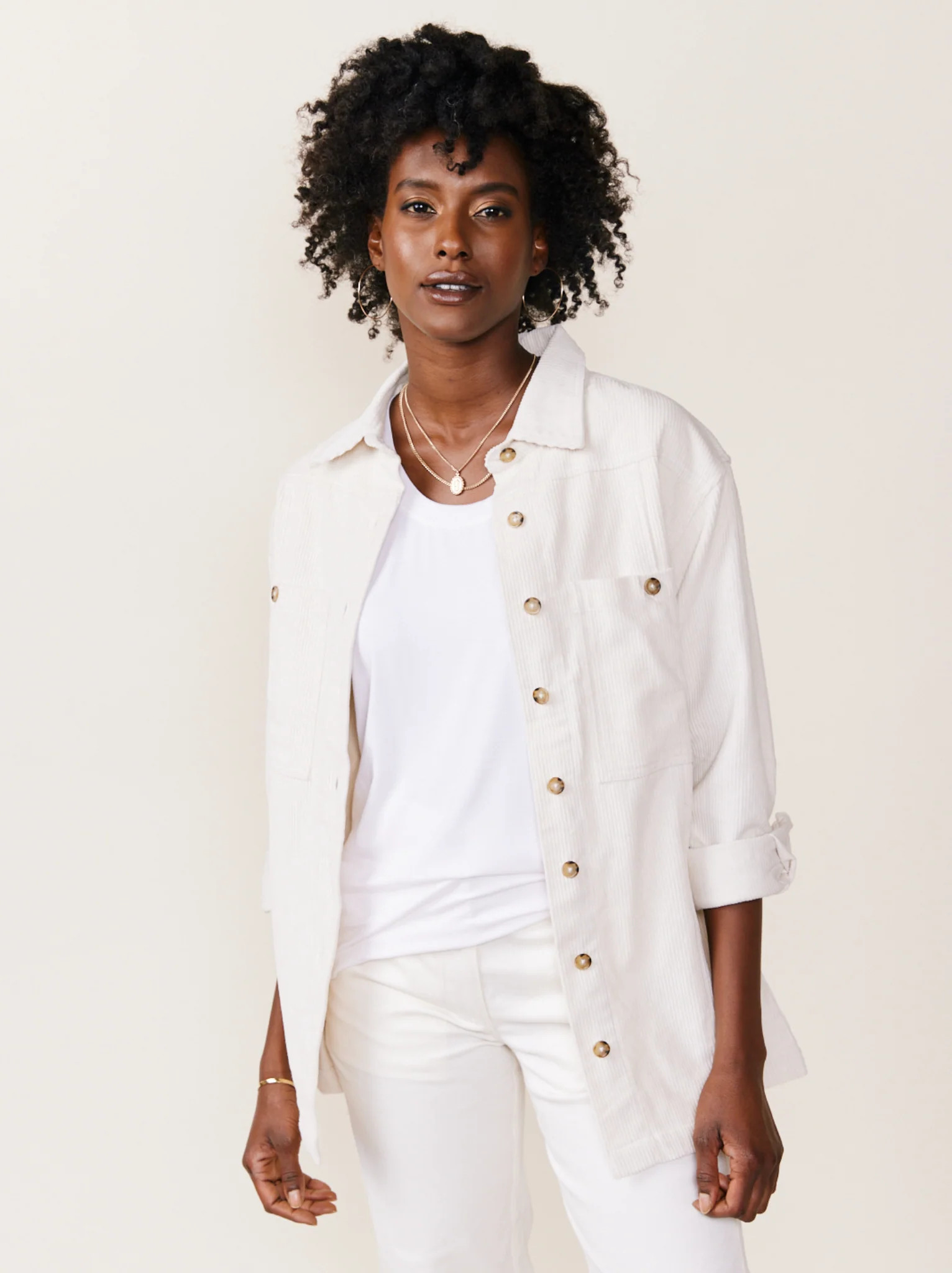 Joan Shacket (Antique White / XXL) | ABLE Clothing