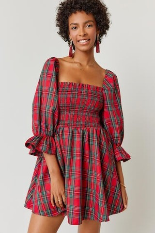 Effie Plaid Mini Dress - francesca's | Francesca's