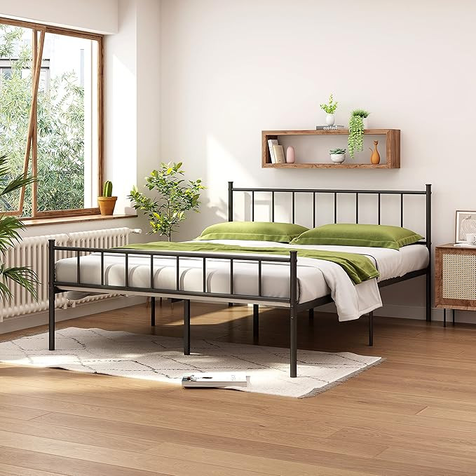 HLIPHA Queen Size Metal Platform Bed Frame with Heavy Duty Metal Slat Support,14" Height Easy Ass... | Amazon (US)