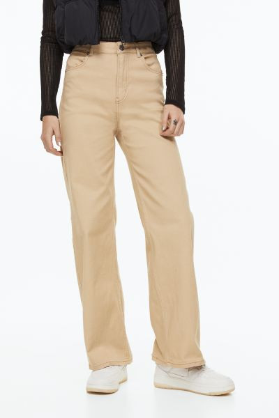 Wide-leg Twill Pants | H&M (US + CA)