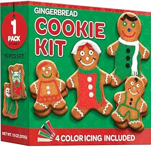 Gingerbread Cookie Kit [Set of 8] Cookie decorating kit: Mom/Dad, 2 Boys, 2 Girls, Dog & Cat. Hol... | Amazon (US)