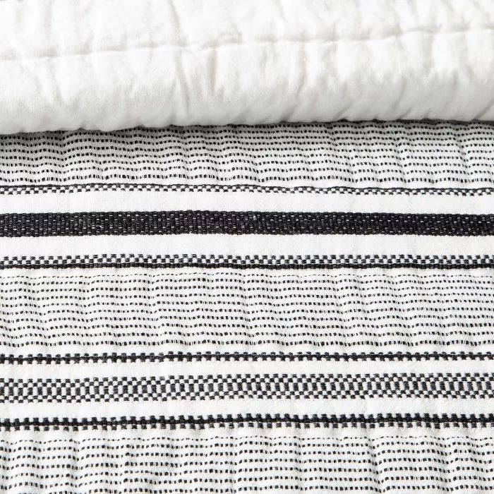 Textured Stripe Quilt Railroad Gray - Hearth & Hand™ with Magnolia | Target