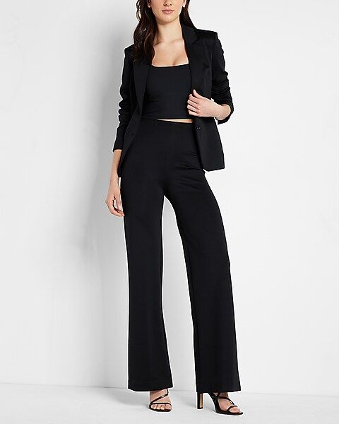 Body Contour Super High Waisted Wide Leg Pant With Built-in Shapewear | Express
