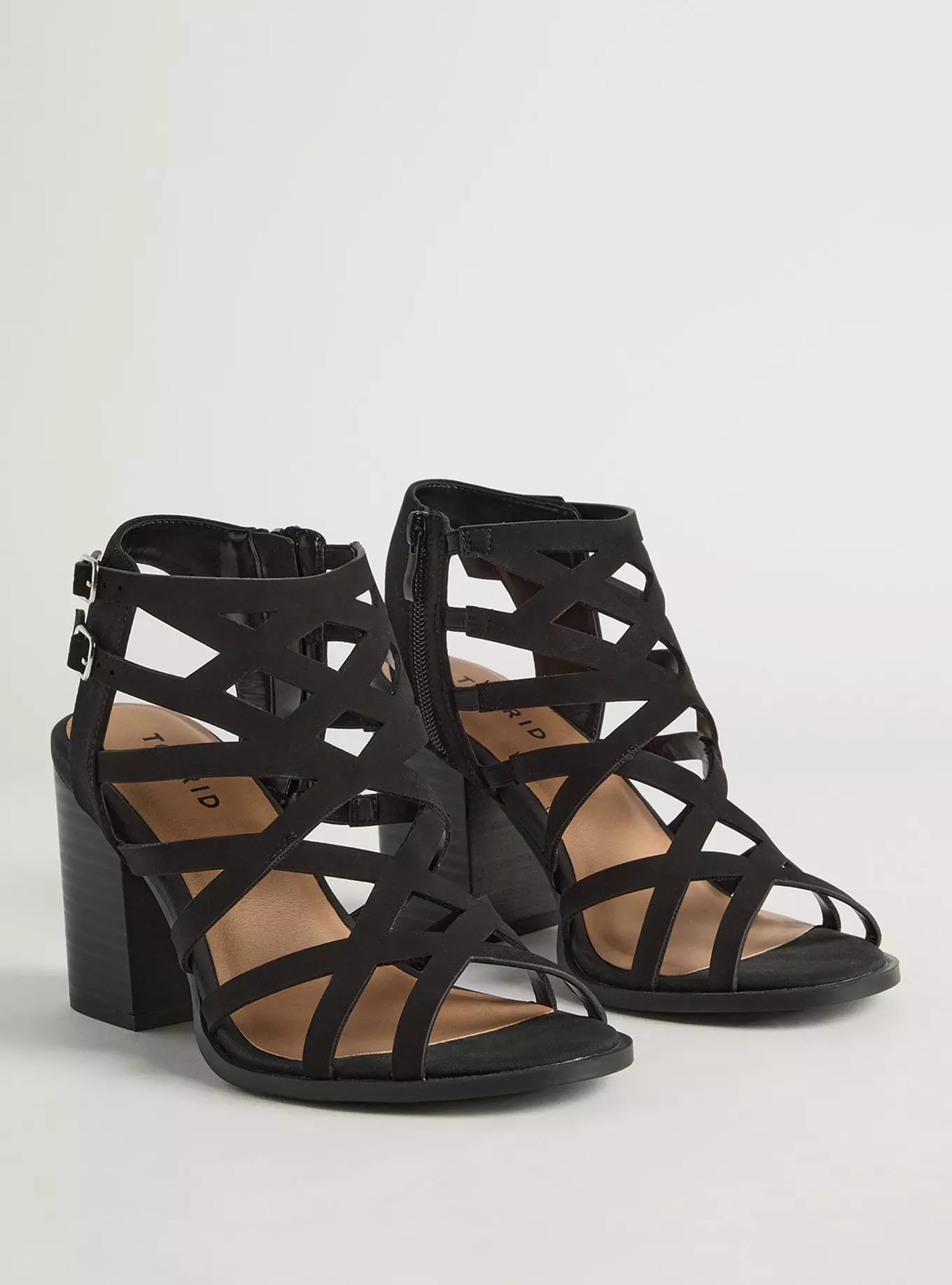 Caged Side Buckle Block Heel (WW) | Torrid (US & Canada)