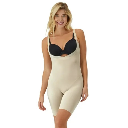 Maidenform Women’s Shapewear Mid-Thigh Bodysuit with Tummy Control Extra Firm Body Shaper FL0048 Sizes S-3XL | Walmart (US)