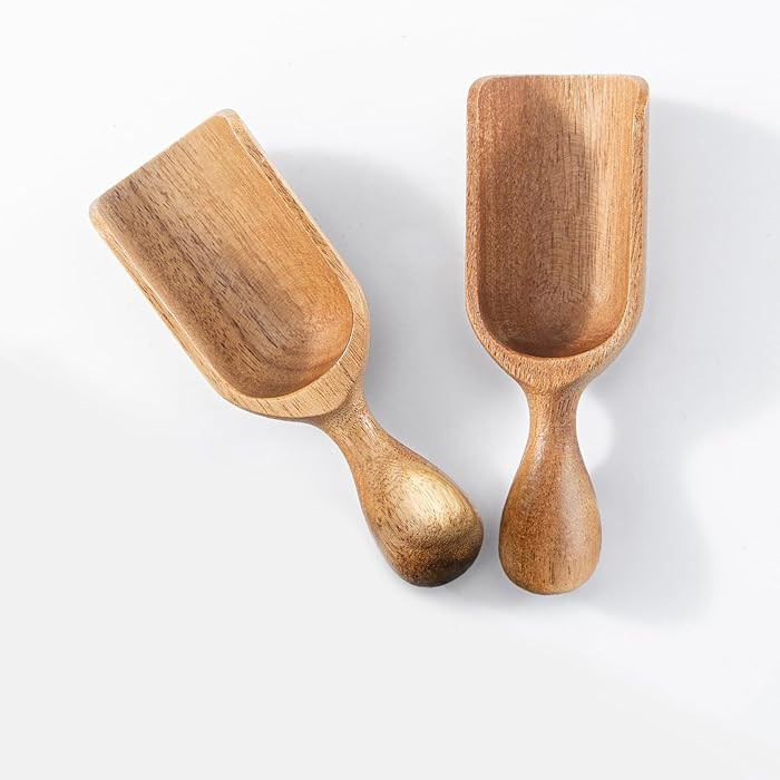 Wooden Scoops for Canisters 2PCS Wooden Scoop for Jars Acacia Small Measuring Spoons for Ground C... | Amazon (US)