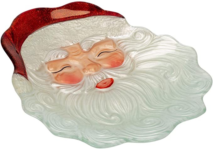 Transpac - Glass Santa Face Plate | Amazon (US)