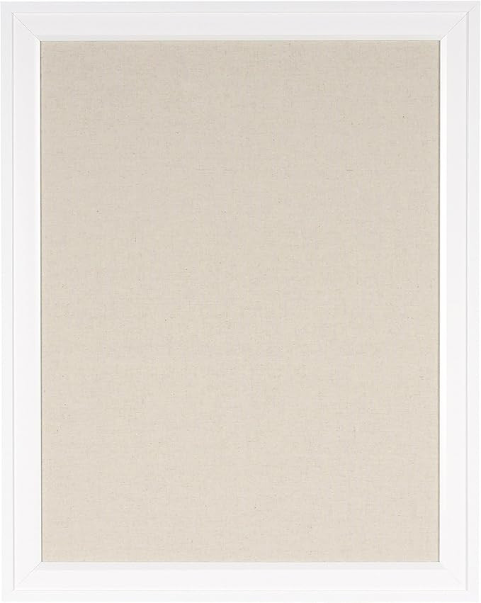 DesignOvation Bosc Framed Linen Fabric Pinboard, 23.5x29.5, White | Amazon (US)